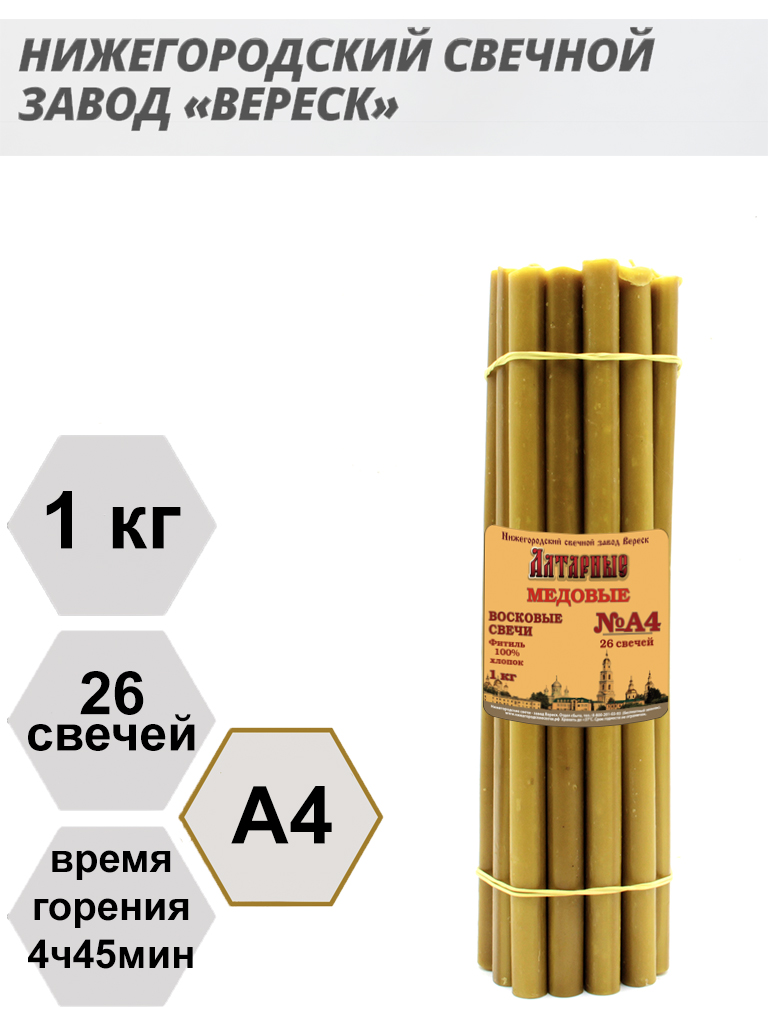 Медовые свечи А4
